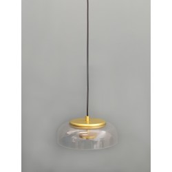 Lampa Wisząca Przezroczysta Eden Disco Złota