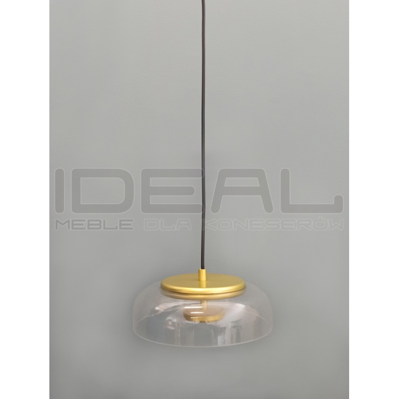 Lampa Wisząca Przezroczysta Eden Disco Złota