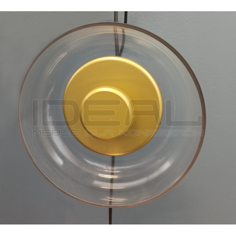 Lampa Wisząca Przezroczysta Eden Disco Złota