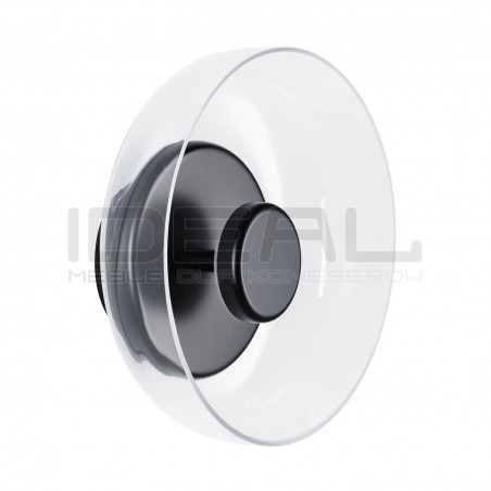 Kinkiet Przezroczysty Eden Disco Czarny na korytarz