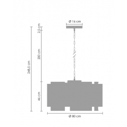 Lampa wisząca glamour Imperio 80