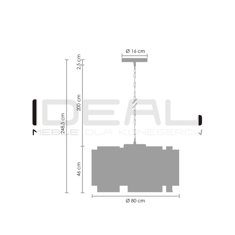 Lampa wisząca glamour Imperio 80