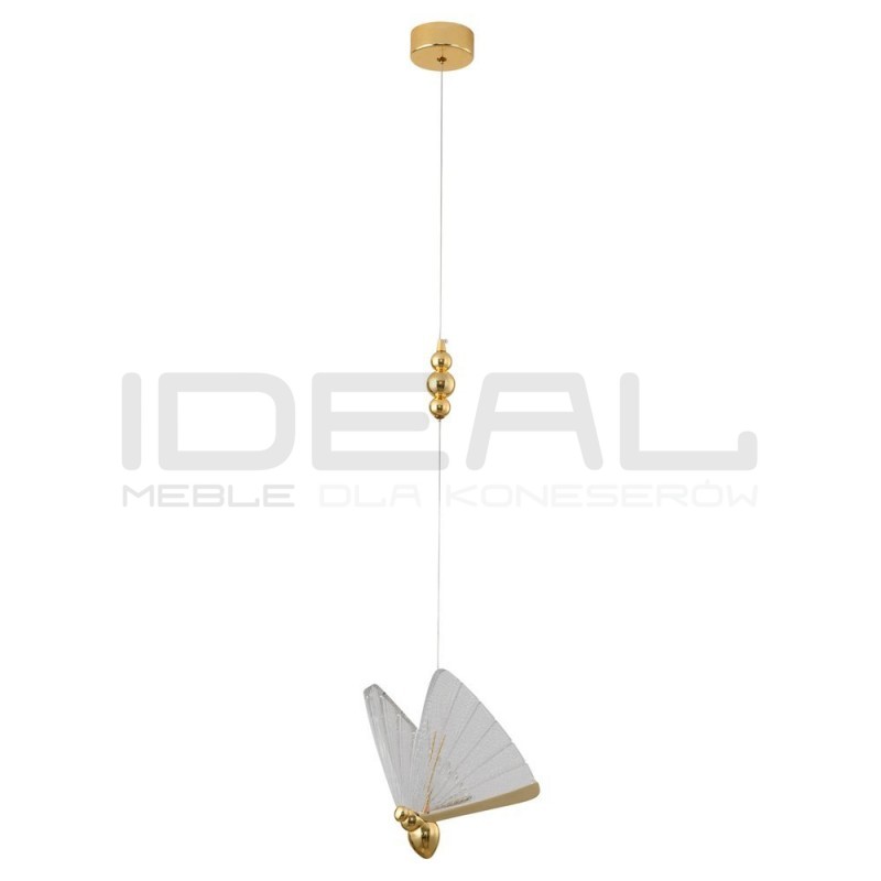 Lampa wisząca glamour Bee motyl 1 LED złota
