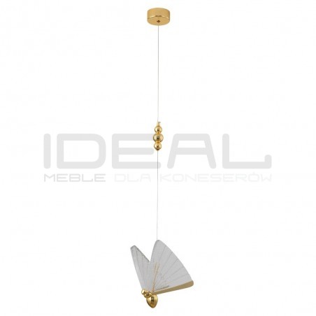Lampa wisząca glamour Bee motyl 1 LED złota