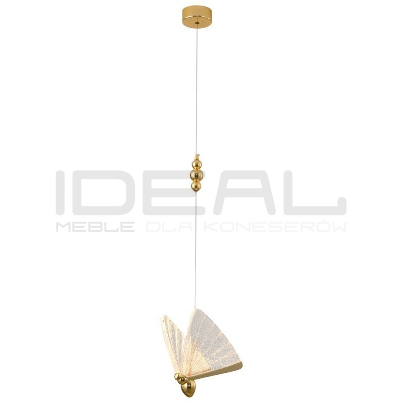 Lampa wisząca glamour Bee motyl 1 LED złota