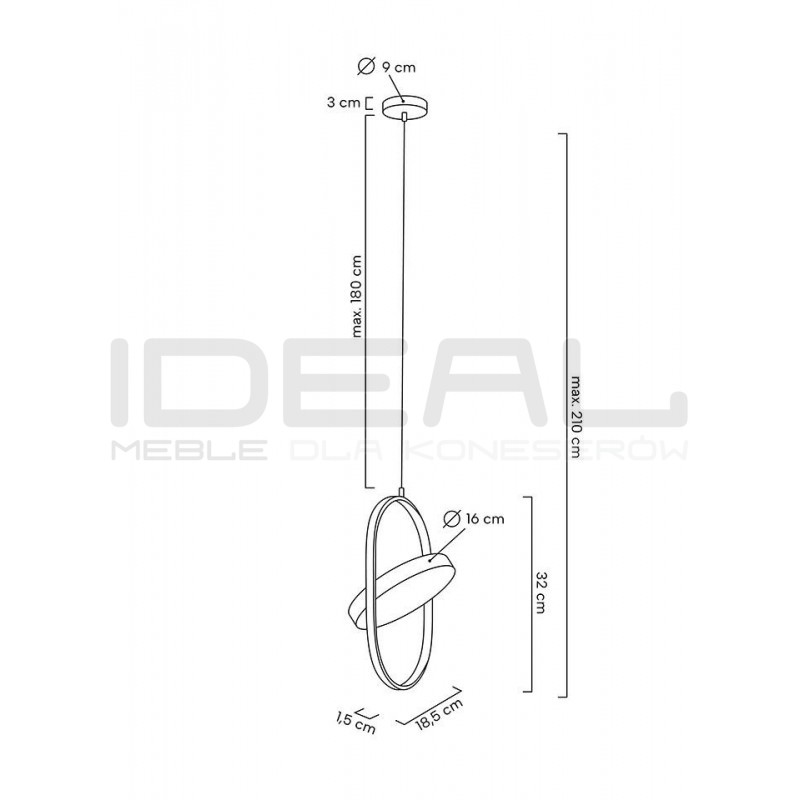 LAMPA WISZĄCA GEOMETRYCZNA SPINNER 19