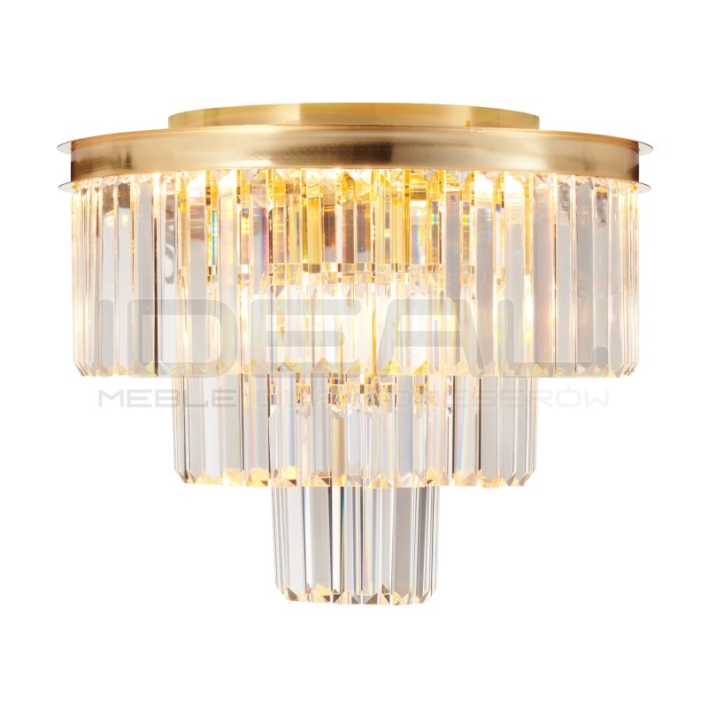 Plafon SPLENDORE ZŁOTY 50 | kryształowy plafon złoty