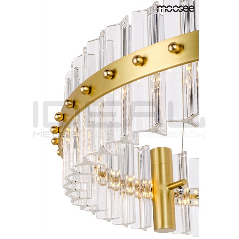 Lampa wisząca glamour SATURNUS 47 złota