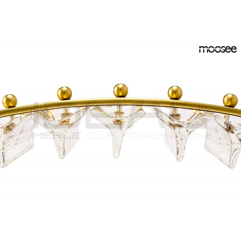 Lampa wisząca glamour SATURNUS 47 złota