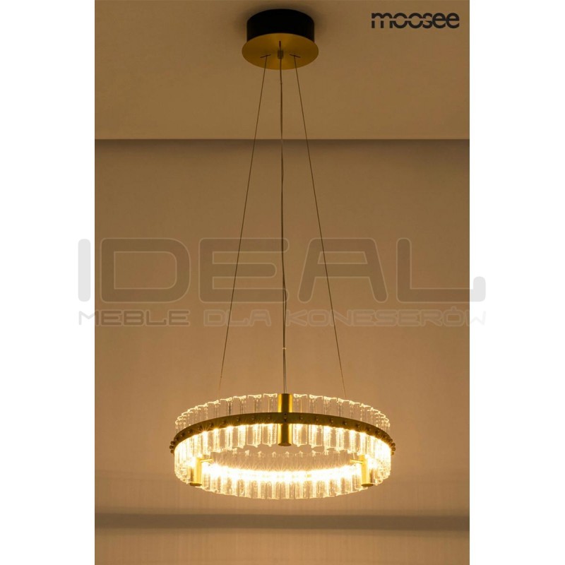 Lampa wisząca glamour SATURNUS 47 złota