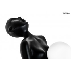 Lampa stojąca rzeźba Człowiek Human czarna | Lampa podłogowa