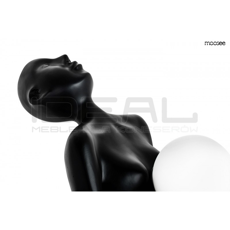 Lampa stojąca rzeźba Człowiek Human czarna | Lampa podłogowa