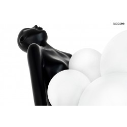 Lampa stojąca rzeźba Człowiek Human czarna | Lampa podłogowa