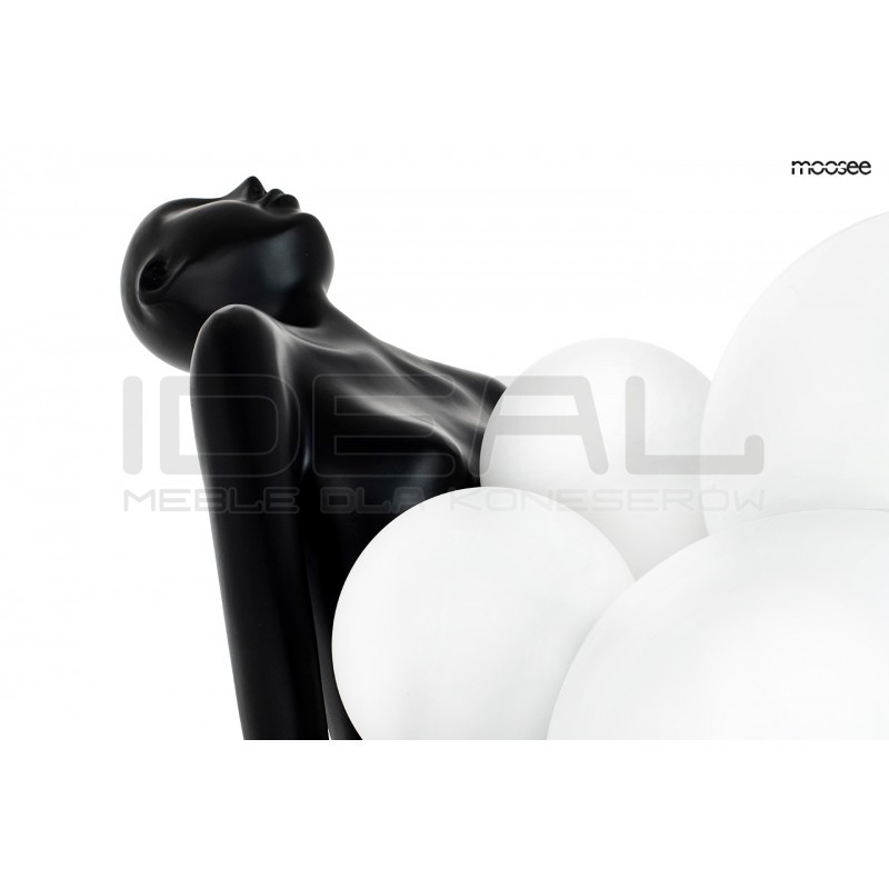 Lampa stojąca rzeźba Człowiek Human czarna | Lampa podłogowa