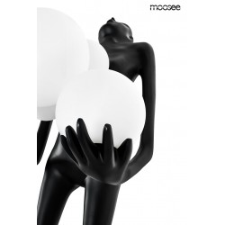 Lampa stojąca rzeźba Człowiek Human czarna | Lampa podłogowa