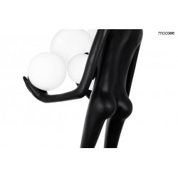 Lampa stojąca rzeźba Człowiek Human czarna | Lampa podłogowa