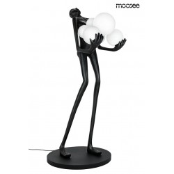 Lampa stojąca rzeźba Człowiek Human czarna | Lampa podłogowa