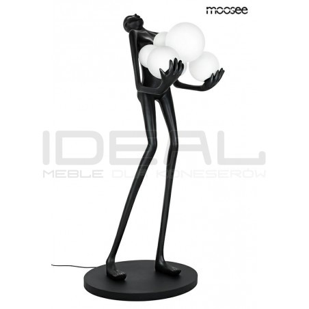 Lampa stojąca rzeźba Człowiek Human czarna | Lampa podłogowa