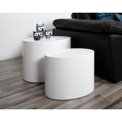 Zestaw stolików kawowych MICE biały