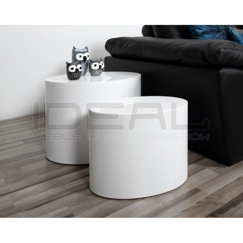 Zestaw stolików kawowych MICE biały