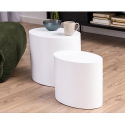 Zestaw stolików kawowych MICE biały