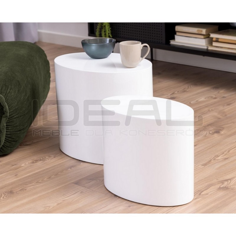 Zestaw stolików kawowych MICE biały