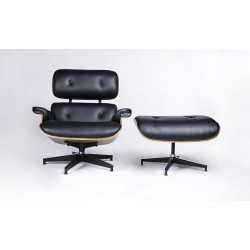 Fotel Lounge HM XL z podnóżkiem orzech