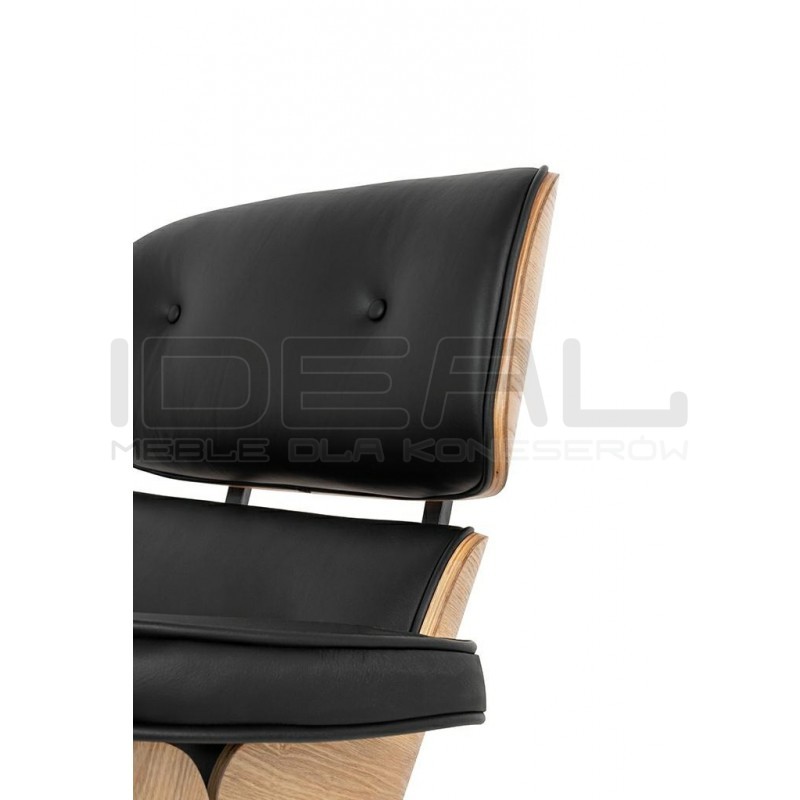 Fotel Lounge HM z podnóżkiem - sklejka jesion