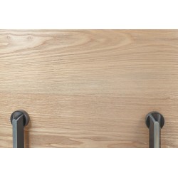 Fotel Lounge HM z podnóżkiem - sklejka jesion