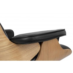 Fotel Lounge HM z podnóżkiem - sklejka jesion