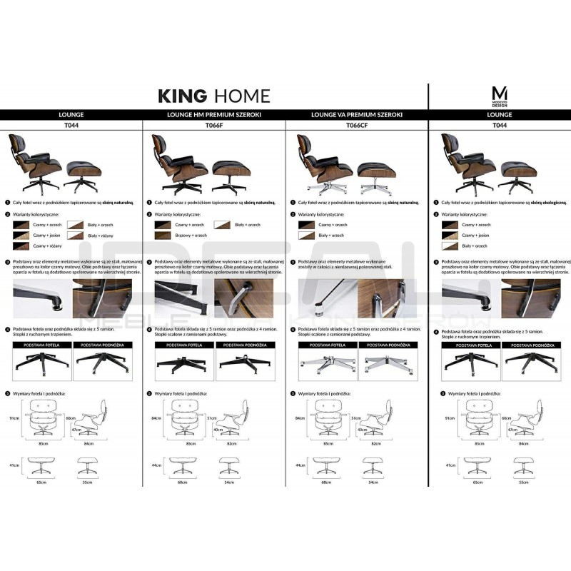 Fotel Lounge HM z podnóżkiem - sklejka jesion