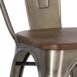 Krzesło Paris Wood inspirowane Tolix