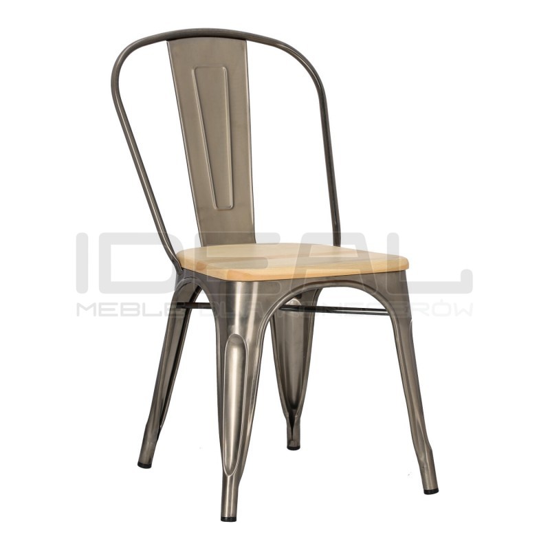 Krzesło Paris Wood inspirowane Tolix