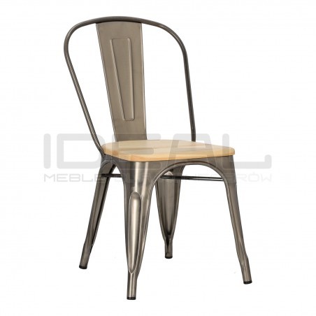 Krzesło Paris Wood inspirowane Tolix