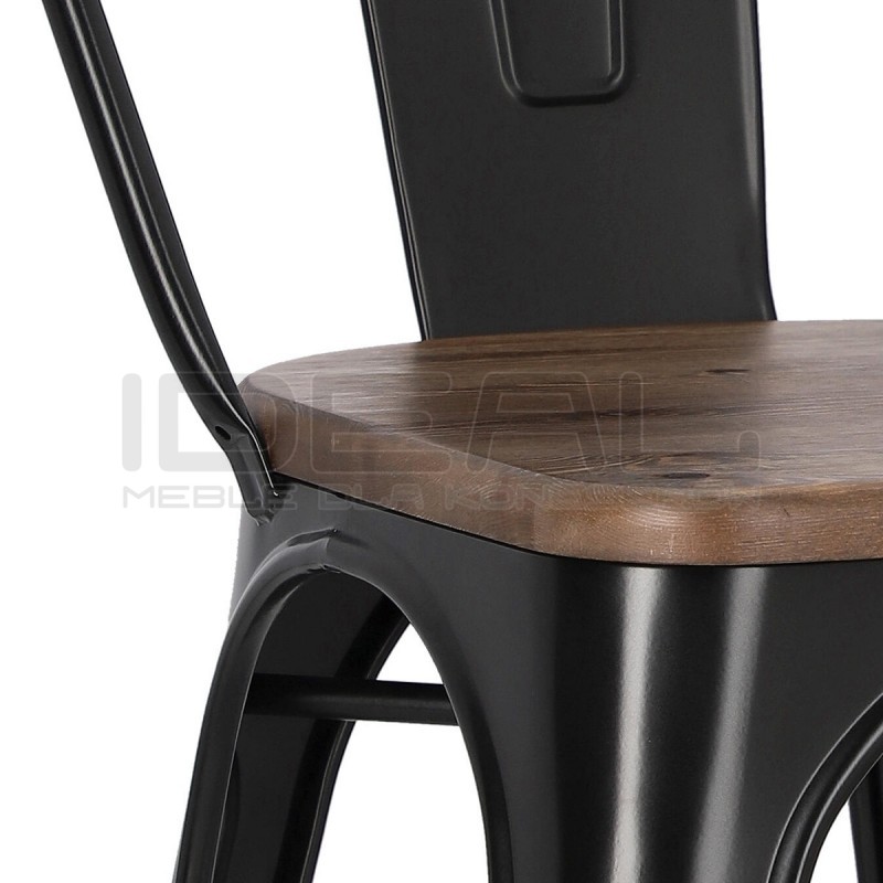 Krzesło Paris Wood inspirowane Tolix