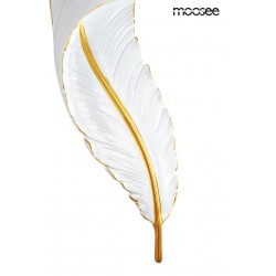 Kinkiet glamour Ikar 60 piórko biało złoty