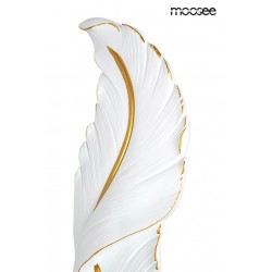 Kinkiet glamour Ikar 60 piórko biało złoty