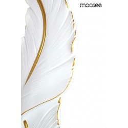 Kinkiet glamour Ikar 60 piórko biało złoty