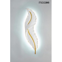 Kinkiet glamour Ikar 60 piórko biało złoty