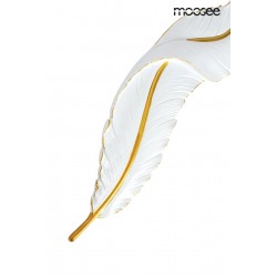 Kinkiet glamour Ikar 80 piórko biało złoty