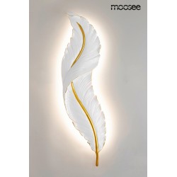 Kinkiet glamour Ikar 80 piórko biało złoty