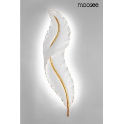 Kinkiet glamour Ikar 80 piórko biało złoty