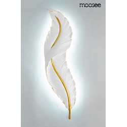 Kinkiet glamour Ikar 80 piórko biało złoty