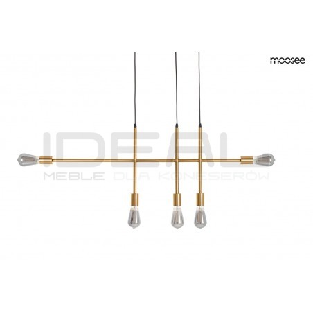 Lampa wisząca pozioma RIVA 5 złota nad wyspę