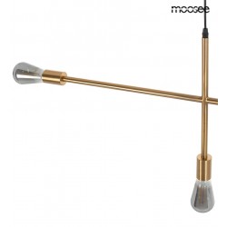 Lampa wisząca pozioma RIVA 5 złota nad wyspę