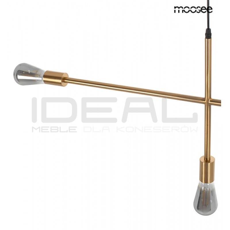 Lampa wisząca pozioma RIVA 5 złota nad wyspę