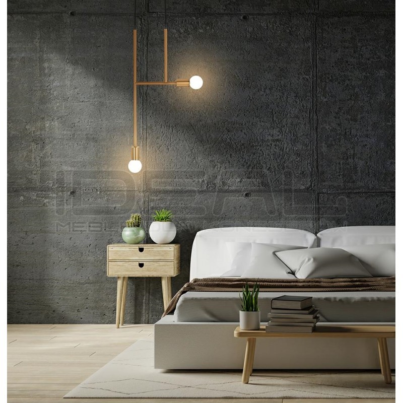 Lampa wisząca RIVA 2 złota