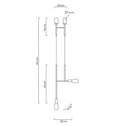 Lampa wisząca RIVA 2 złota