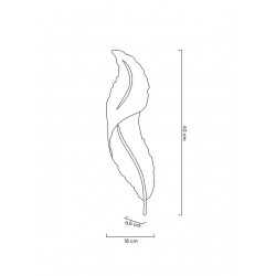 Kinkiet glamour Ikar 60 piórko biało złoty