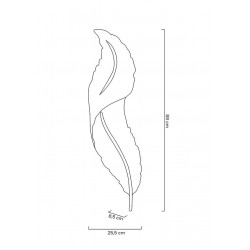 Kinkiet glamour Ikar 80 piórko biało złoty